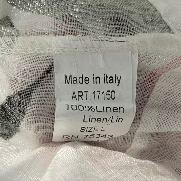 Floral Linen Dress with Pink and Green Accents - Picture 7 of 8